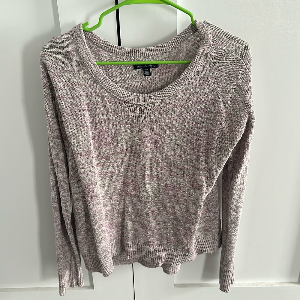 American Eagle Crop Knitted Sweater Top, Size Medium